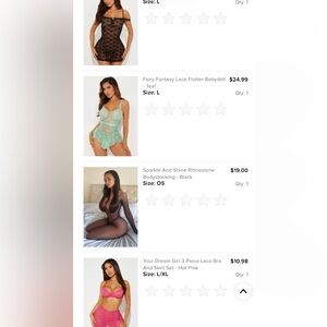 Bundle of lace Lingerie